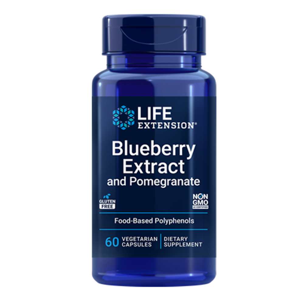 Life Extension Blueberry Extract &amp; Pomegranate – 60 Vegetarian Capsules