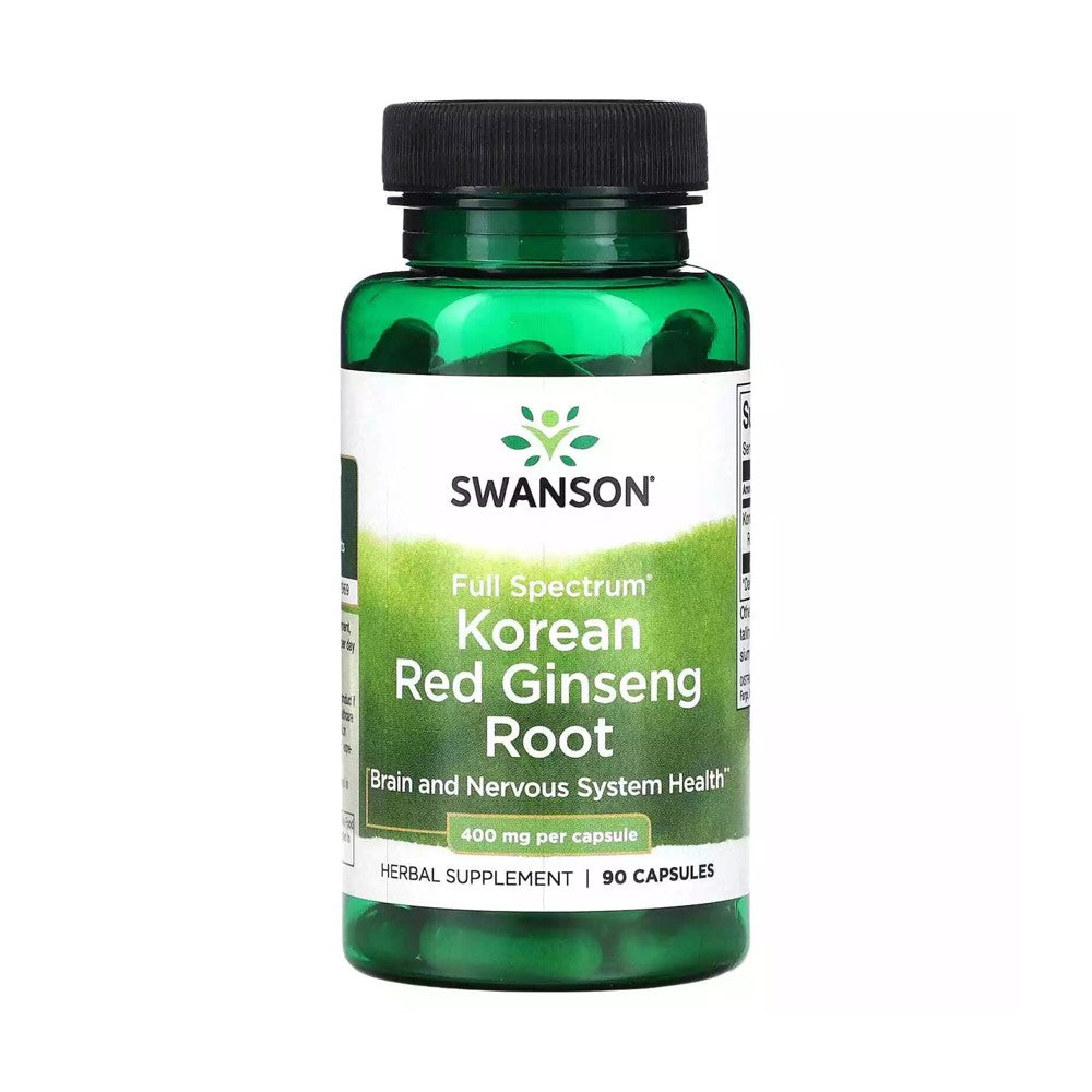 Swanson Korean Red Ginseng 400mg – Brain &amp; Nerve Health, 90 Capsules