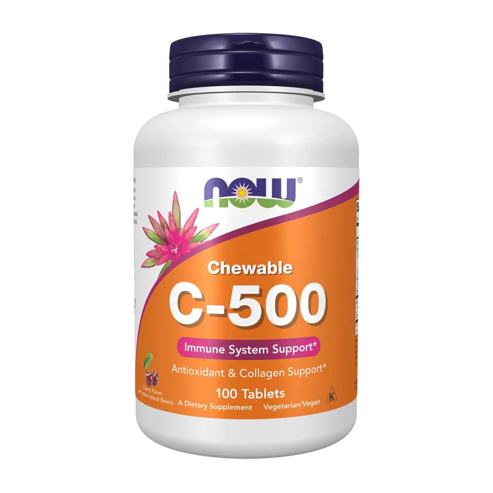 Now Foods Chewable C-500 – Vitamin C for Immune &amp; Skin Health – 100 Tablets