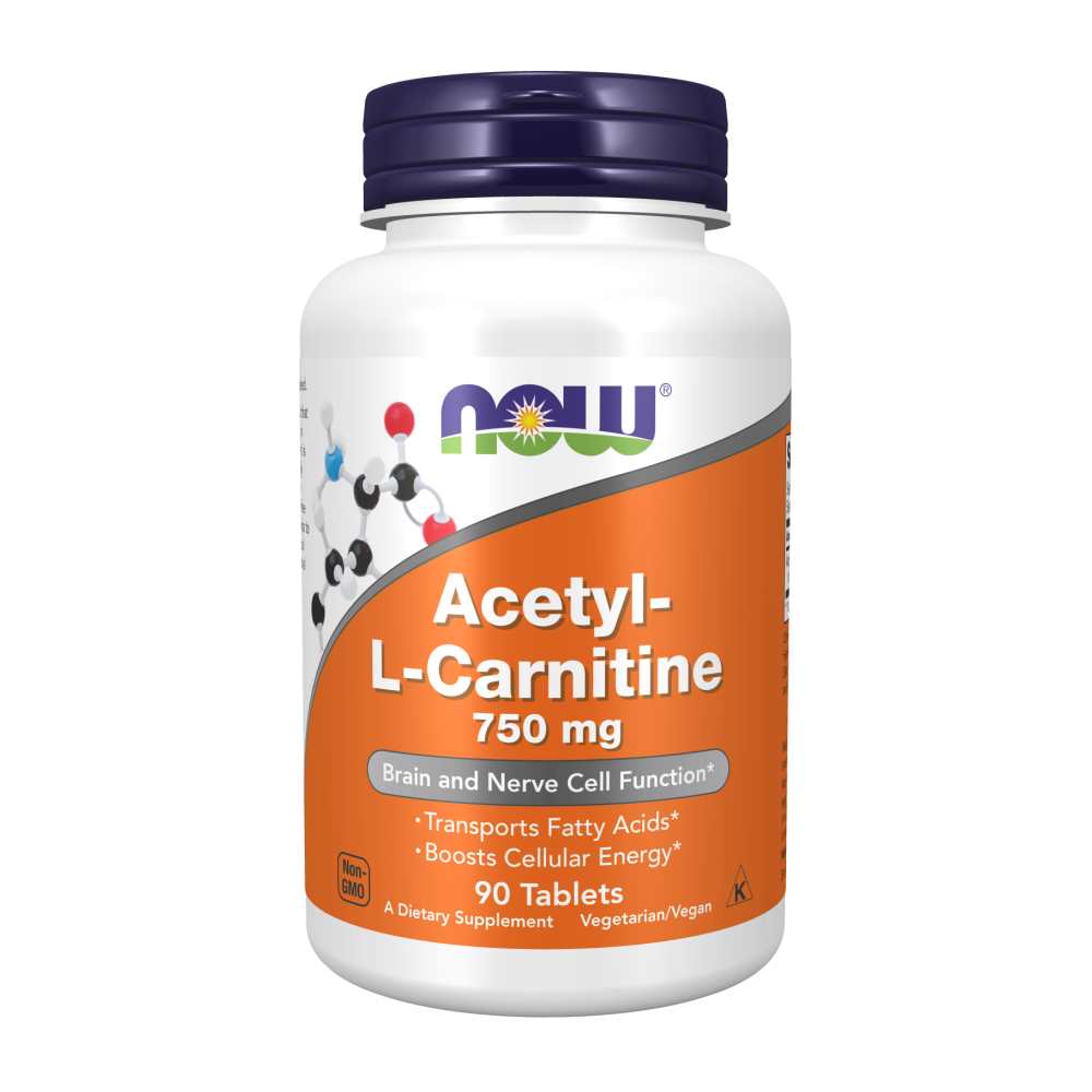 Now Foods Acetyl-L-Carnitine 750 Mg – Brain, Nerve &amp; Energy Support – 90 Tablets