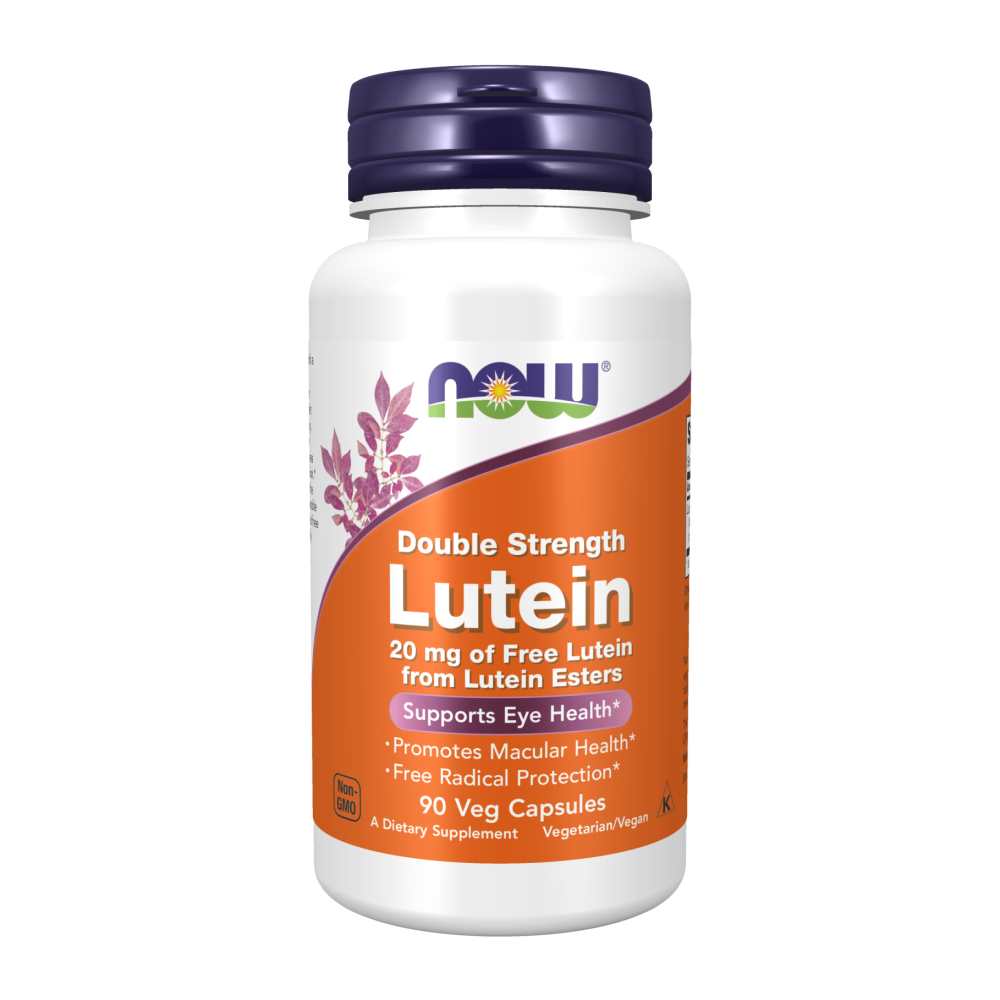 Now Foods Double Strength Lutein 20mg – Eye &amp; Macular Health Support – 90 Veg Capsules
