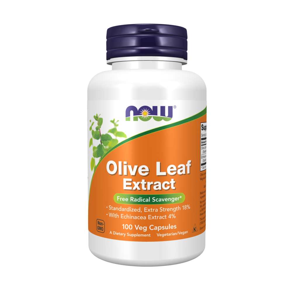 Now Foods Olive Leaf &amp; Echinacea – Dual Action Formula for Immune Health | 100 Vegan Capsules