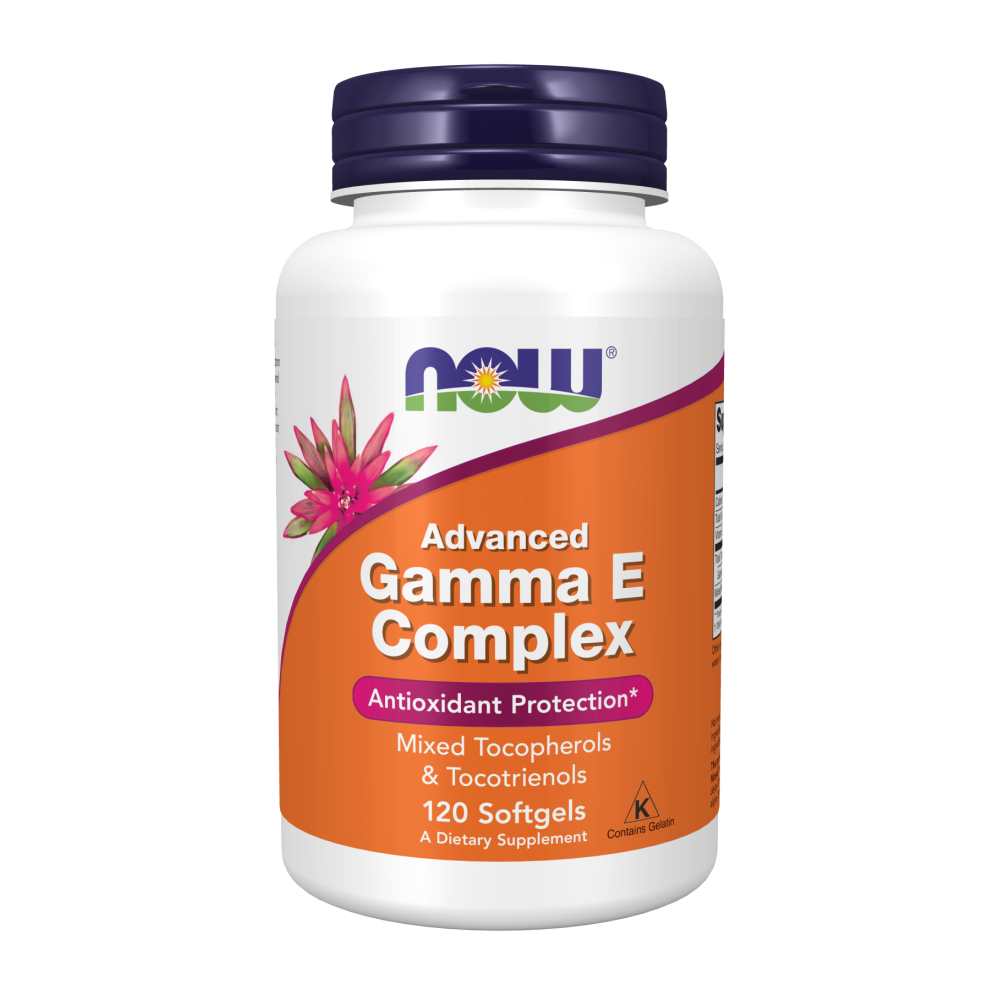Now Foods Gamma E Complex – Advanced Antioxidant Formula with Tocopherols &amp; Tocotrienols – 120 Softgels