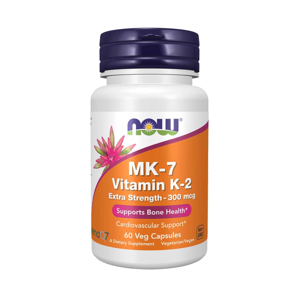 Now Foods Vitamin K-2 Mk-7 – 300 Mcg Extra Strength for Bone &amp; Heart Health – 60 Capsules