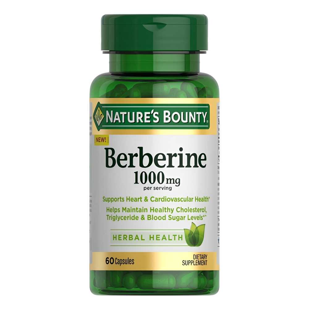Nature's Bounty Berberine 1000mg – Heart &amp; Cardiovascular Support – 60 Capsules