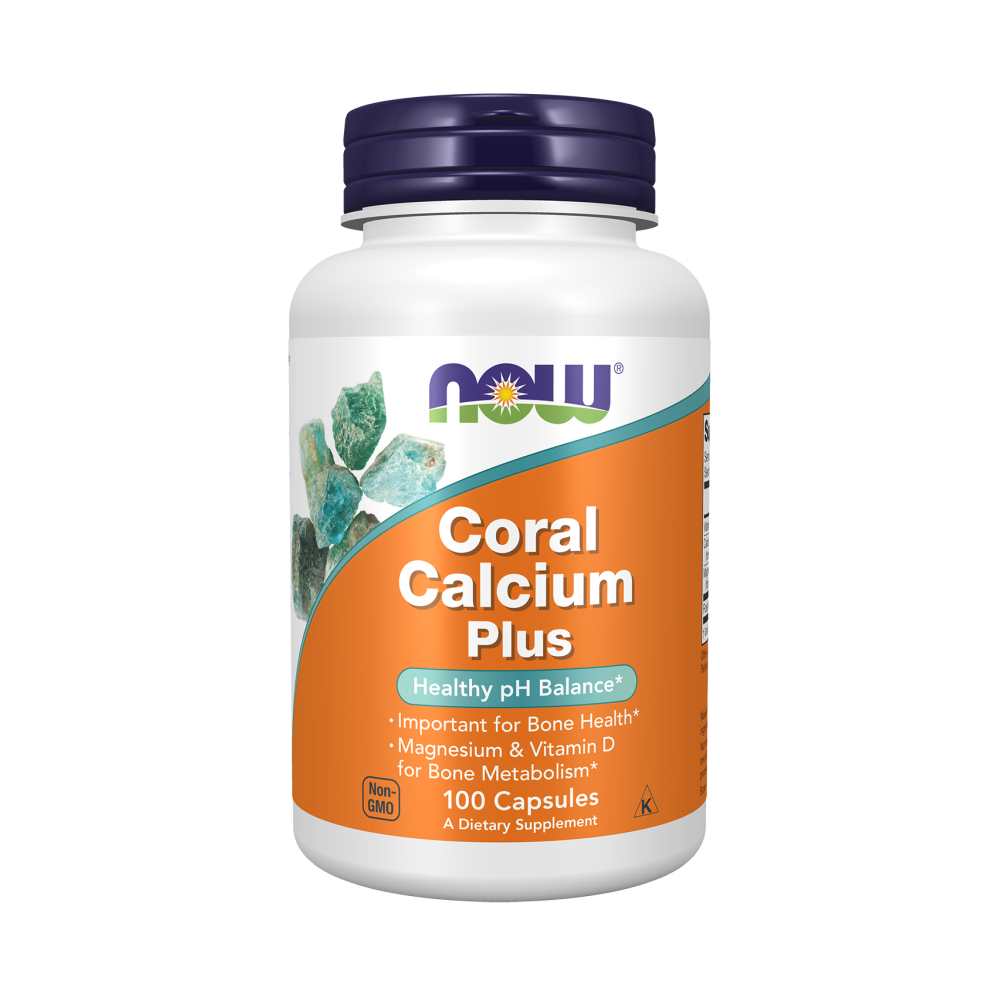 Now Foods Coral Calcium Plus – P H Balance &amp; Bone Health Support with Magnesium &amp; Vitamin D – 100 Capsules