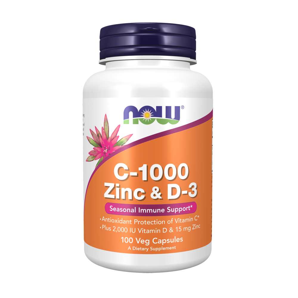 Now Foods C-1000 Zinc &amp; D-3 – Immune Support – 100 Veg Capsules