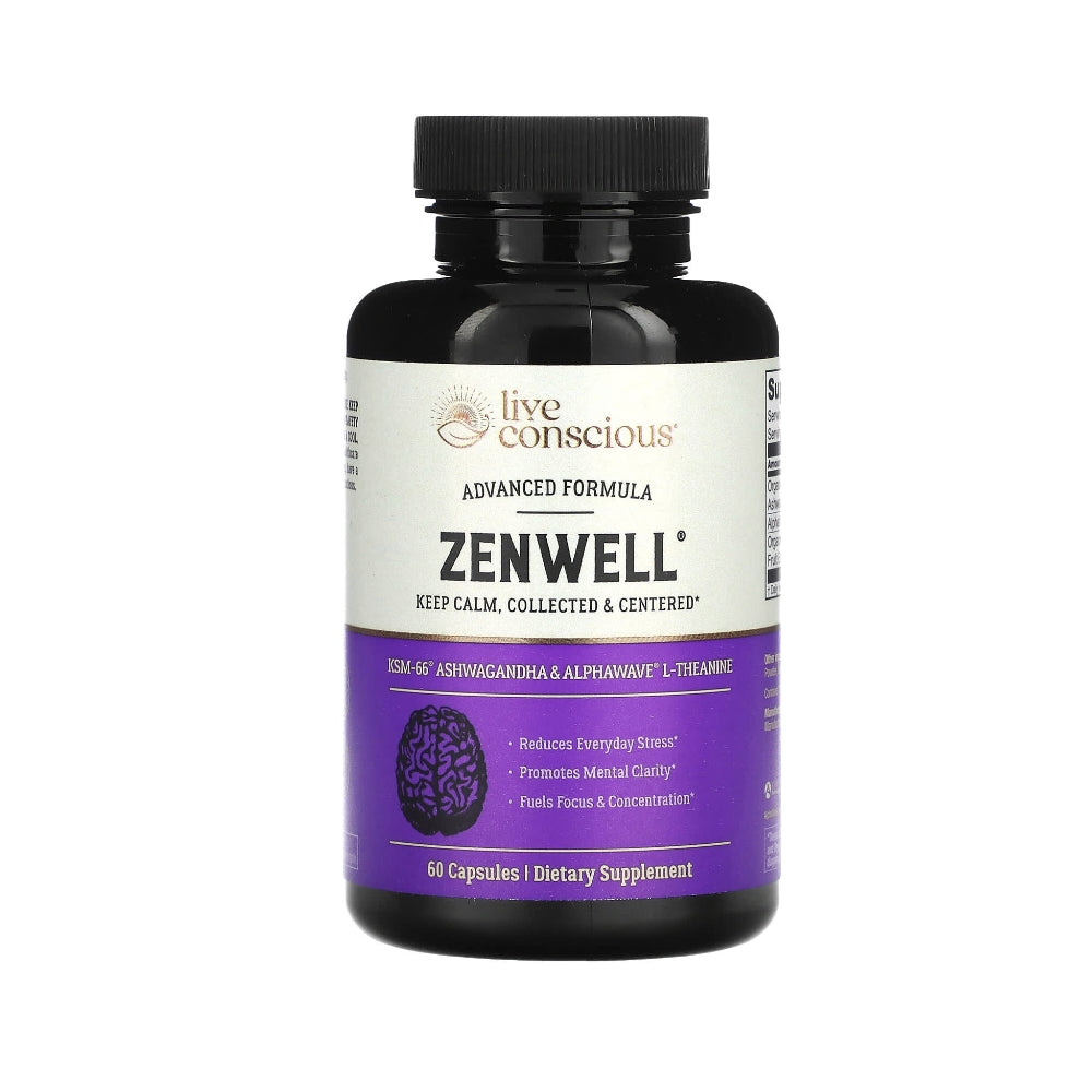 Zen Well Ashwagandha Advanced Formula | Stress Relief &amp; Focus | 60 Capsules.