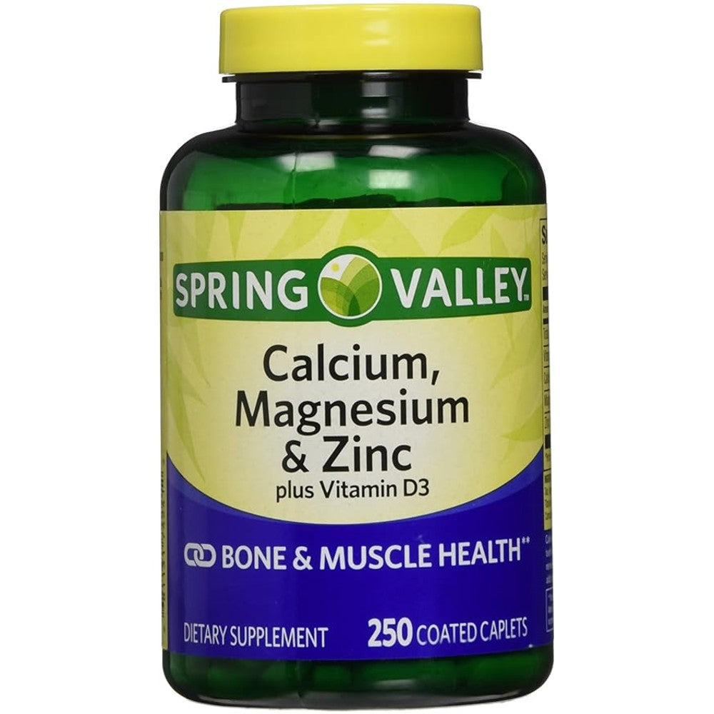 Spring Valley Calcium Magnesium &amp; Zinc Plus Vitamin D3 250 Caplets
