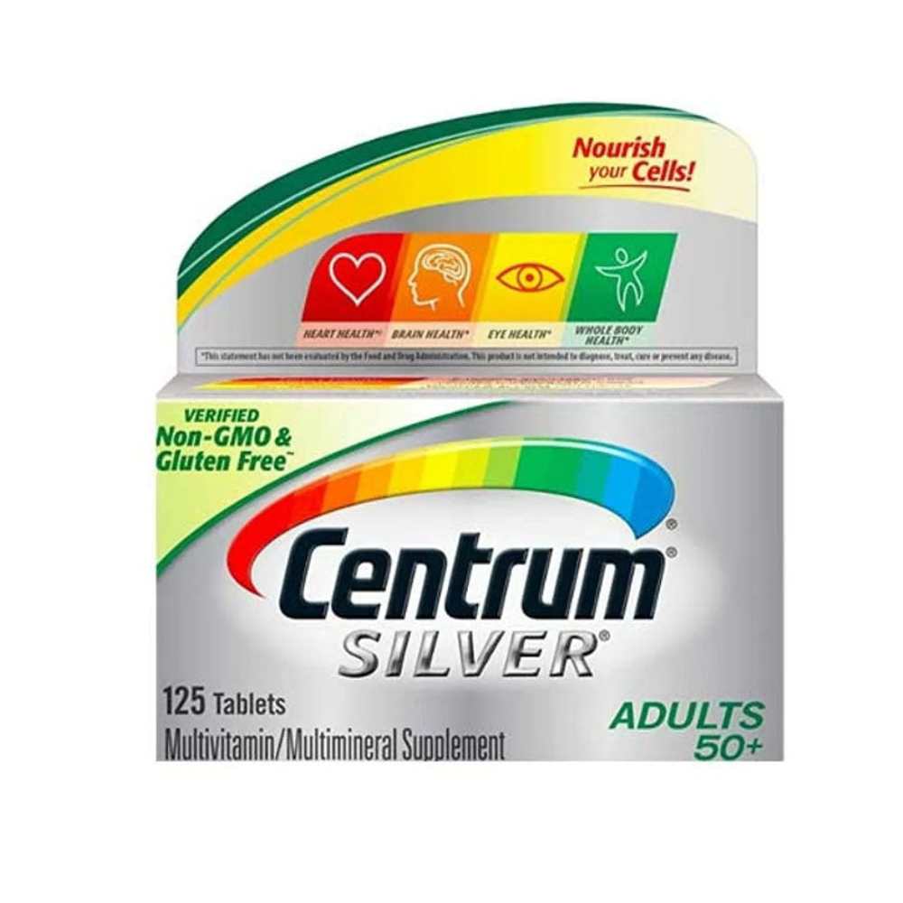 Centrum Silver Multivitamin for Adults 50+ | Non-Gmo &amp; Gluten-Free | 125 Tablets | Multimineral Supplement