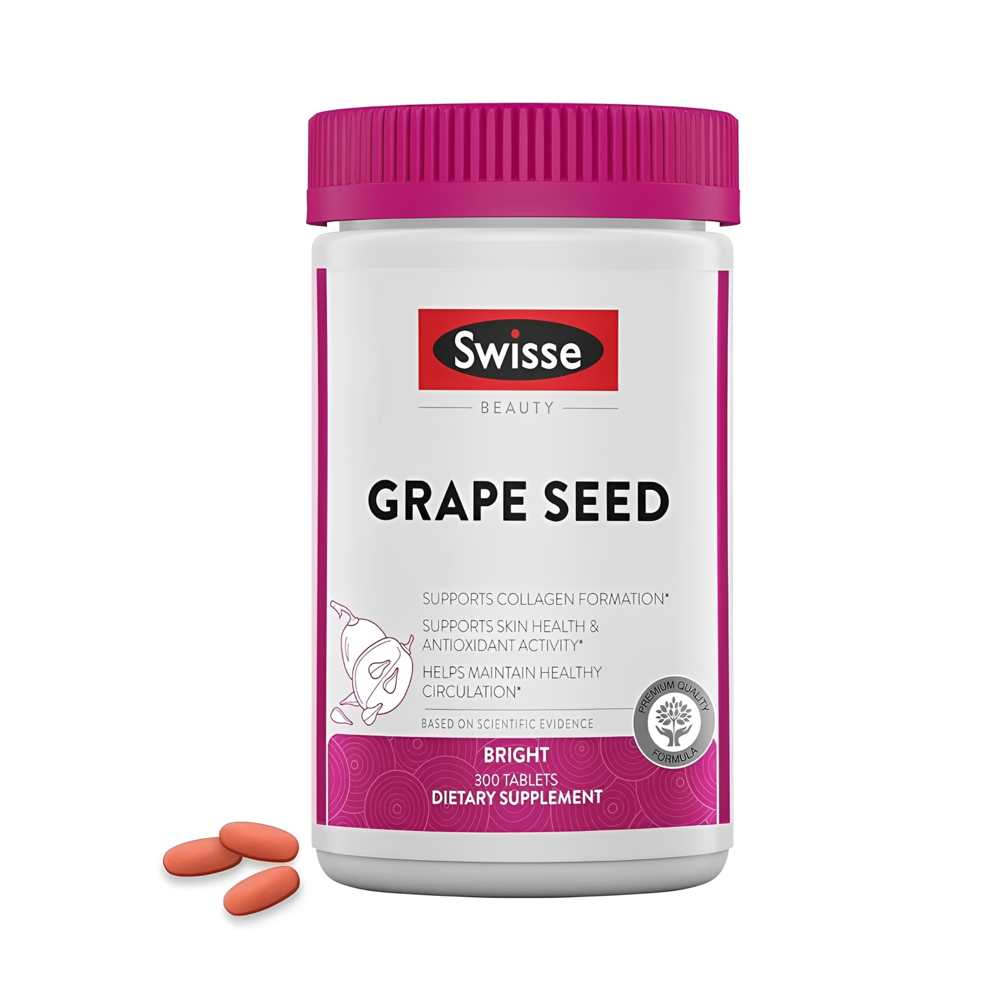 Swisse Beauty Grape Seed 300 Tablets – Collagen Support, Skin Health &amp; Antioxidant Protection