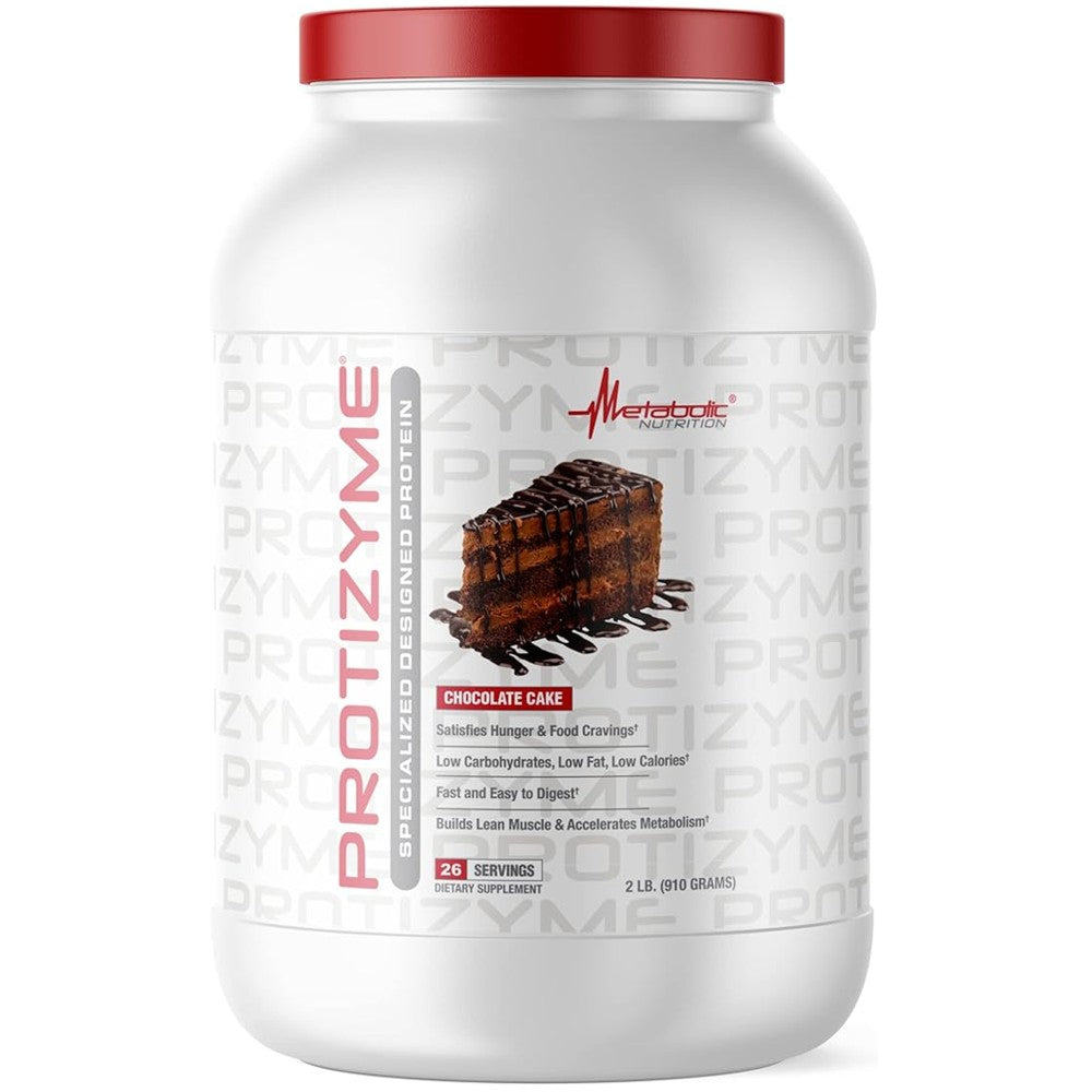 Protizyme by Metabolic Nutrition – Chocolate Cake Protein for Cravings &amp; Muscle Support
