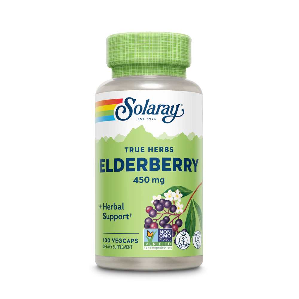 Solaray Elderberry Berry &amp; Flower 450mg 100 Caps