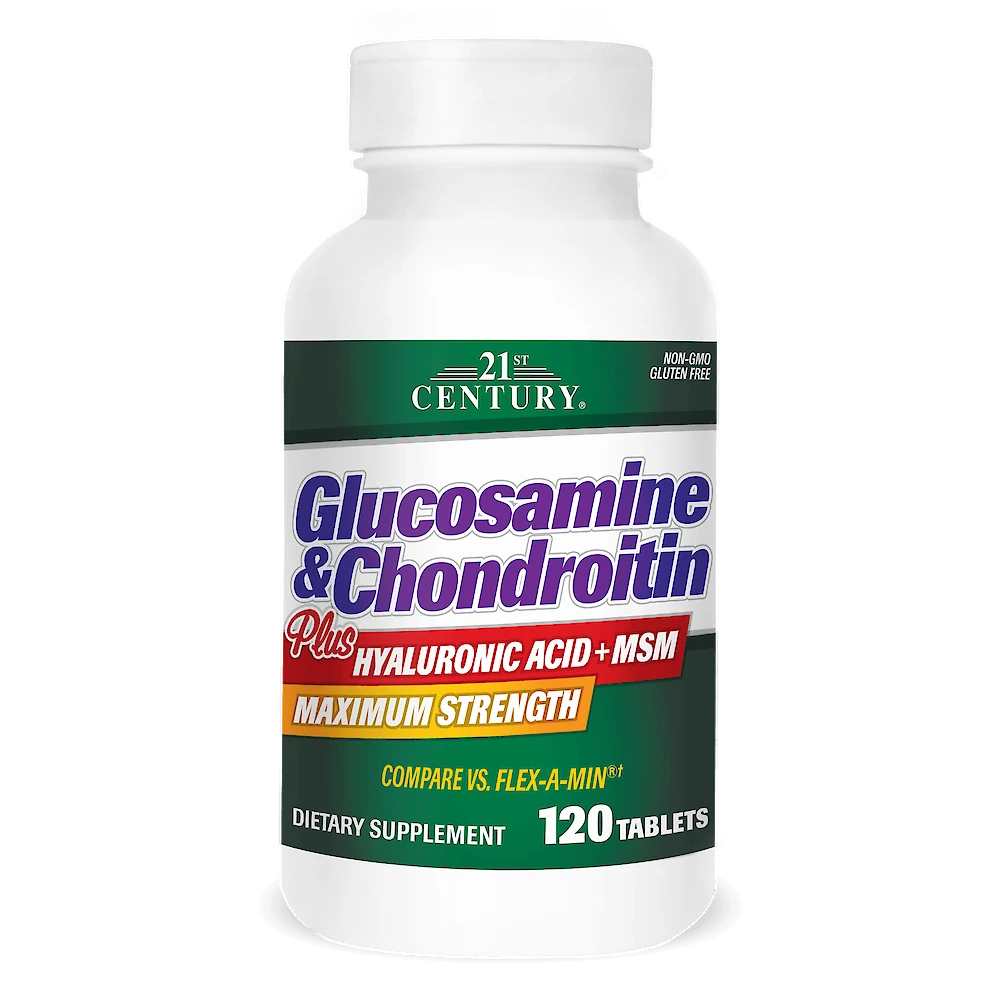 21st Century Glucosamine &amp; Chondroitin Plus Hyaluronic Acid Plus Msm 120 Tabs