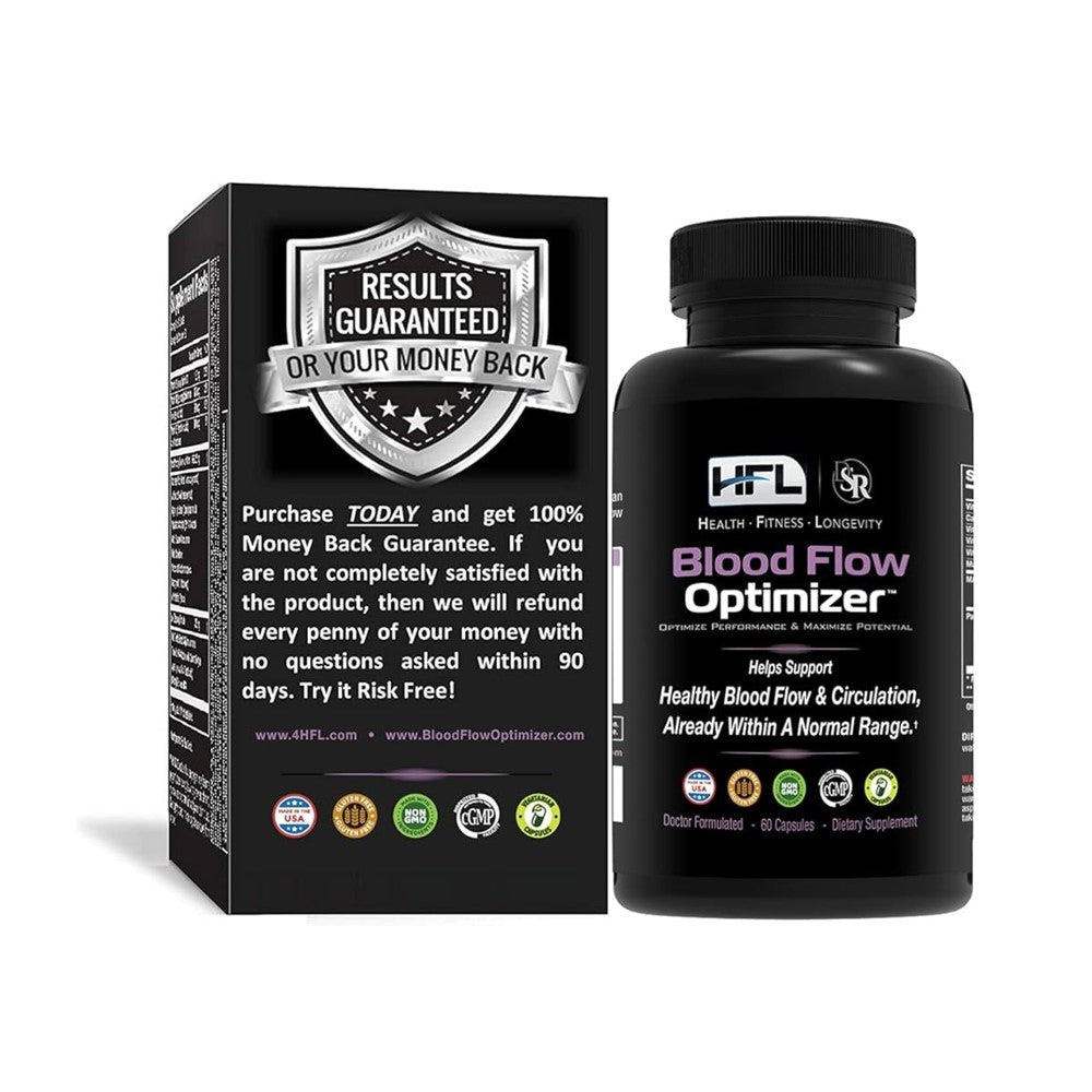 Hfl Blood Flow Optimizer - Circulation &amp; Longevity Support | Doctor-Formulated Dietary Supplement | 60 Capsules