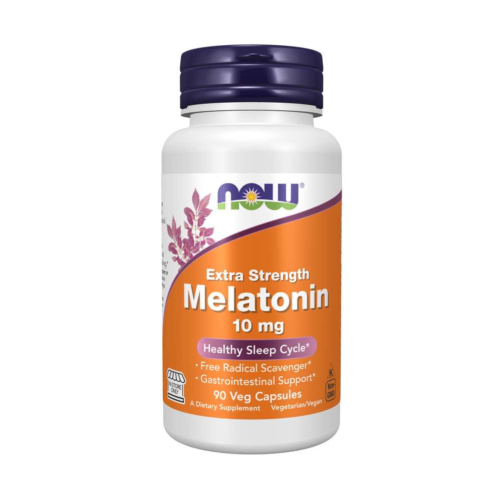 Now Foods Extra Strength Melatonin 10 Mg – Sleep Cycle, Antioxidant &amp; Gi Support – 90 Veg Capsules
