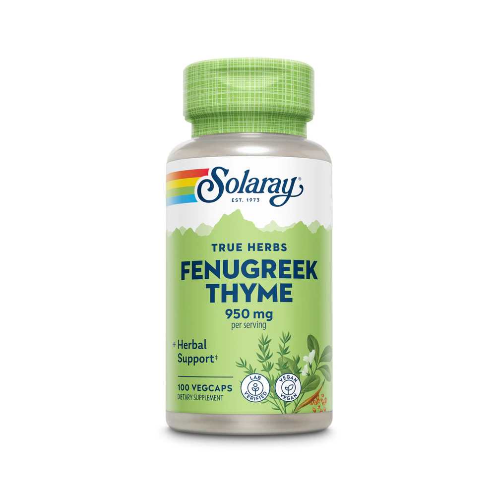 Solaray Fenugreek Seed &amp; Thyme Leaf 950mg 100 Caps