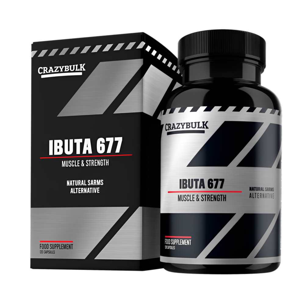 Crazy Bulk Ibuta 677 – Muscle &amp; Strength Booster | Natural Sar Ms Alternative | 120 Capsules | Food Supplement
