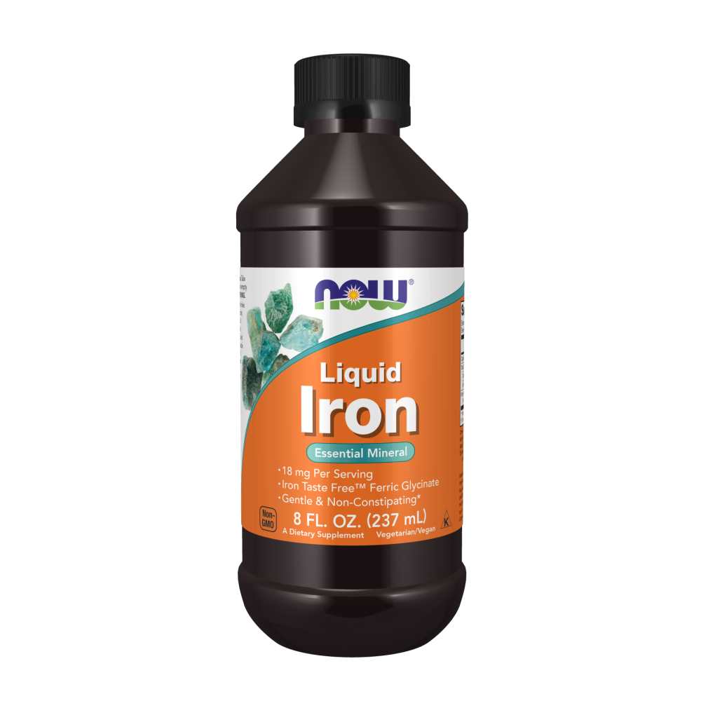 Now Foods Liquid Iron – 8 Fl Oz (237ml) – Gentle &amp; Non-Constipating