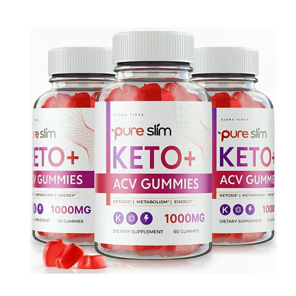 Sigma Times Pure Slim Keto + Acv Gummies Ketosis, Metabolism &amp; Energy Support 1000mg | 60 Gummies | Dietary Supplement