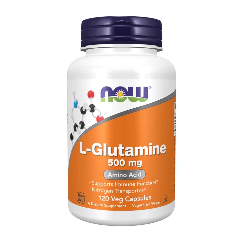 Now Foods L-Glutamine 500 Mg – Pure Amino Acid Support – 120 Veg Capsules