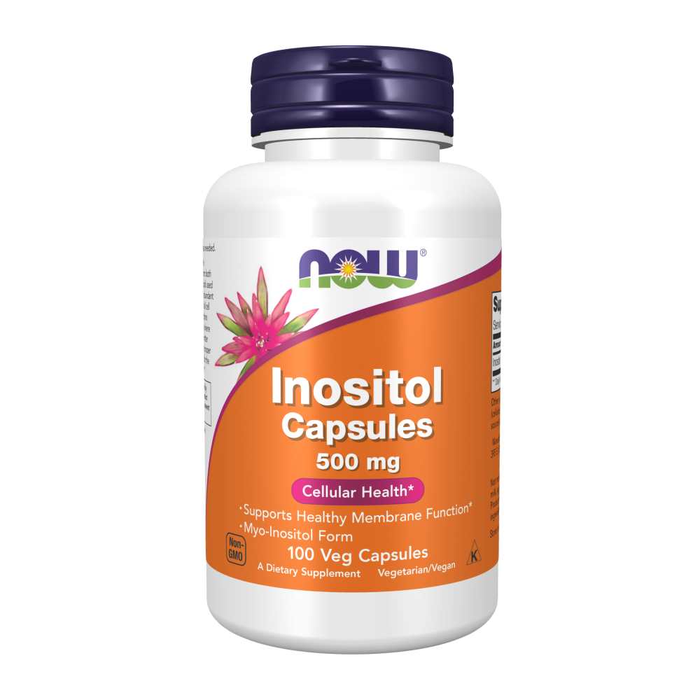 Now Foods Inositol Capsules 500 Mg – Myo-Inositol for Cellular &amp; Membrane Health – 100 Veg Capsules