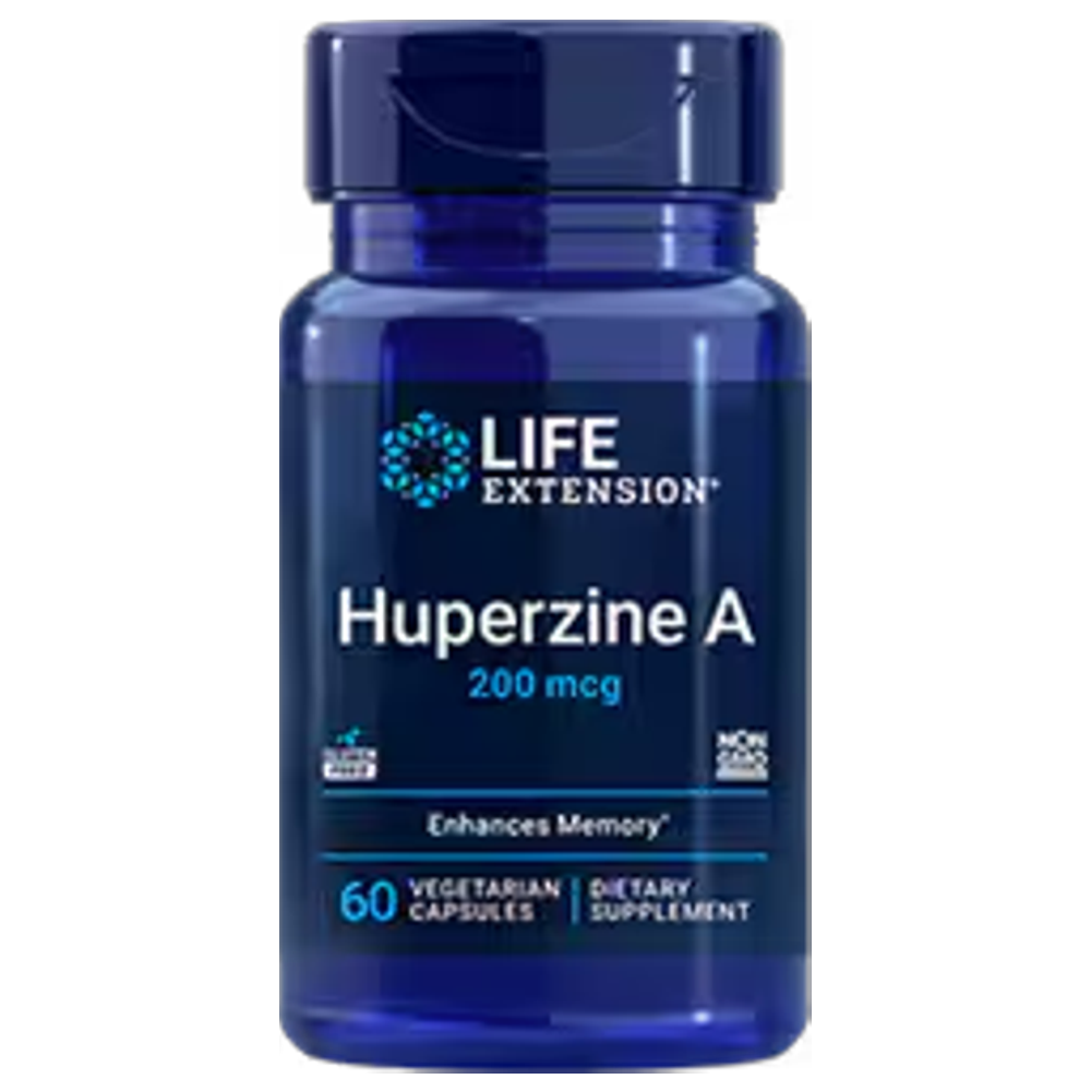Life Extension Huperzine A 200mcg - Memory &amp; Cognitive Support - 60 Vegetarian Capsules