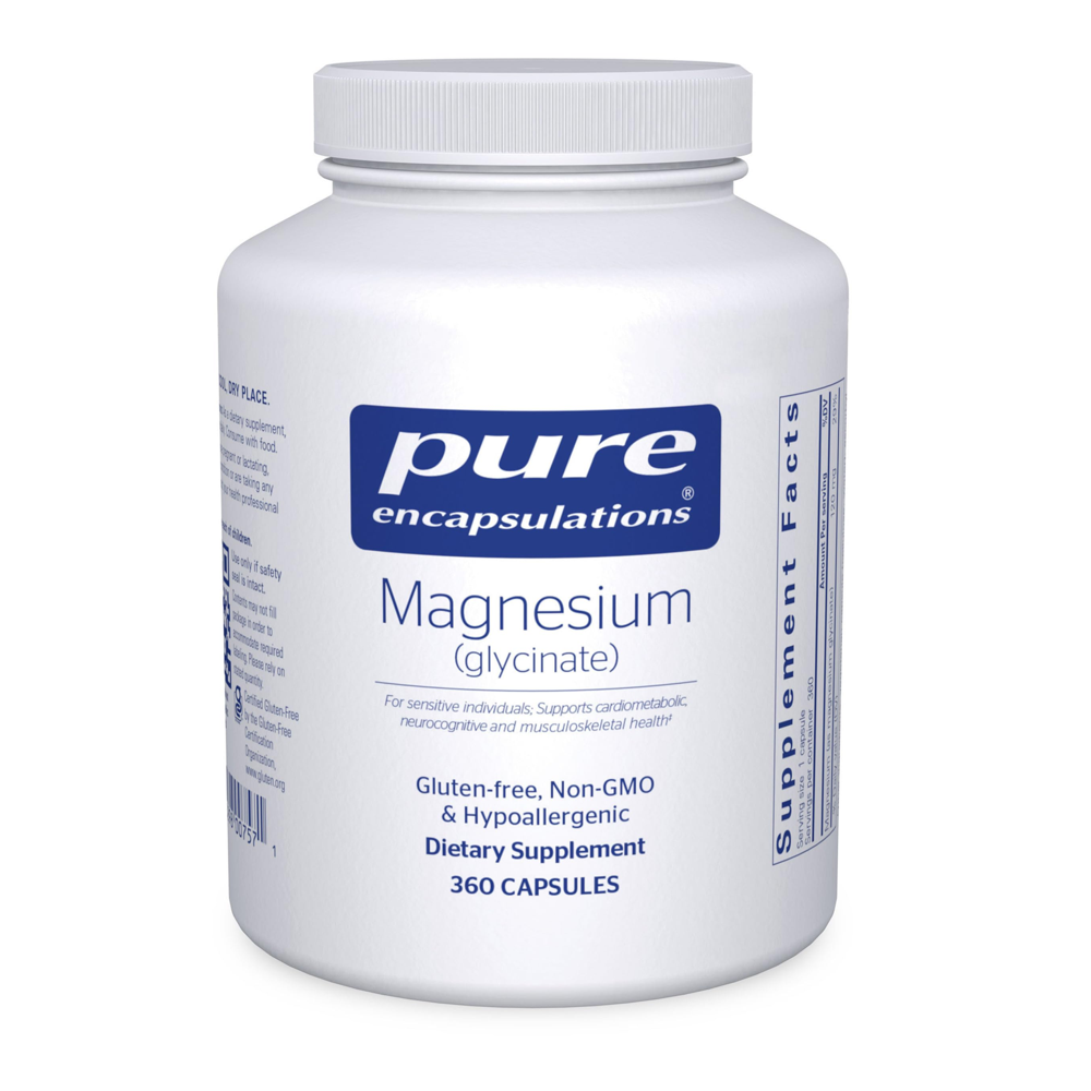 Pure Encapsulations Magnesium Glycinate - Stress Relief, Sleep &amp; Heart Health Supplement | Gluten-Free &amp; Non-GMO