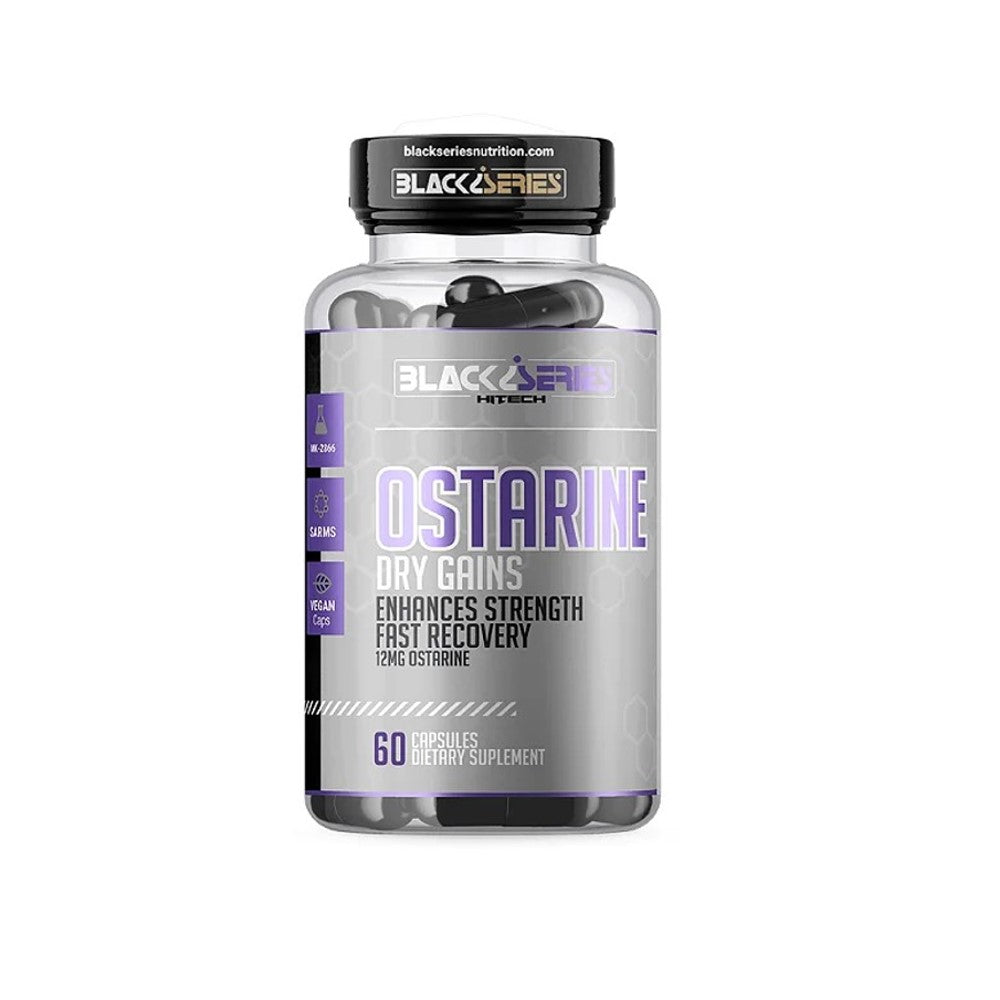 BLACKA HITECH MK-2866 Ostarine 12mg SARMs for Dry Gains &amp; Strength (60 Vegan Caps)