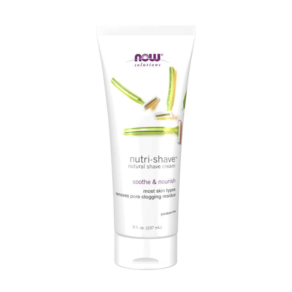 Now Foods Nutri-Shave – Natural Soothing &amp; Nourishing Formula – Shave Cream – 8 Oz. (237 M L)