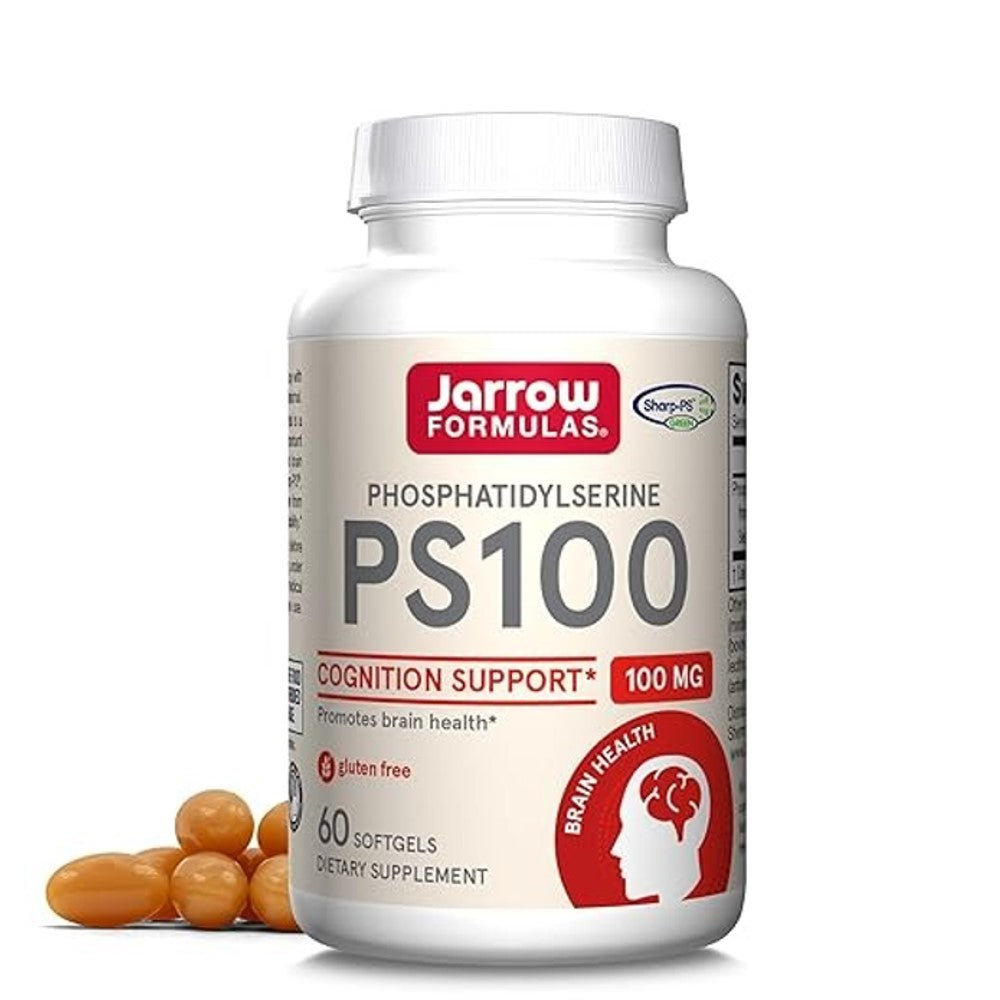 Jarrow Formulas Sharp-PS Phosphatidylserine 100mg – Brain Health &amp; Cognition Support | 60 Softgels