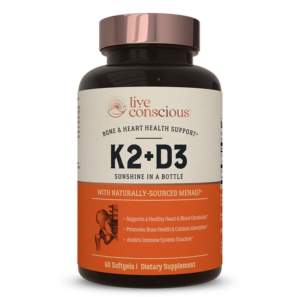 Live Conscious K2+D3 - Bone &amp; Heart Health