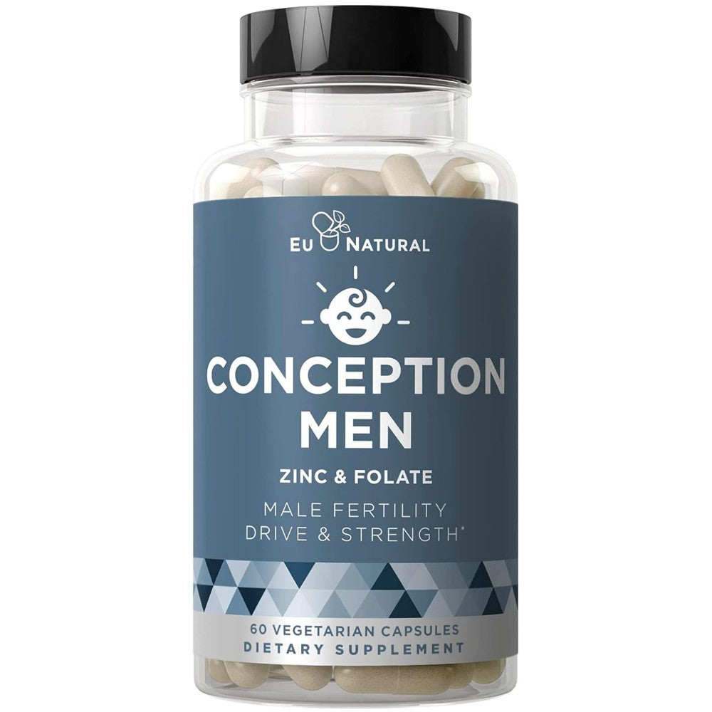 Eu Natural Conception Men — Zinc &amp; Folate Formula for Male Fertility, Drive &amp; Vitality