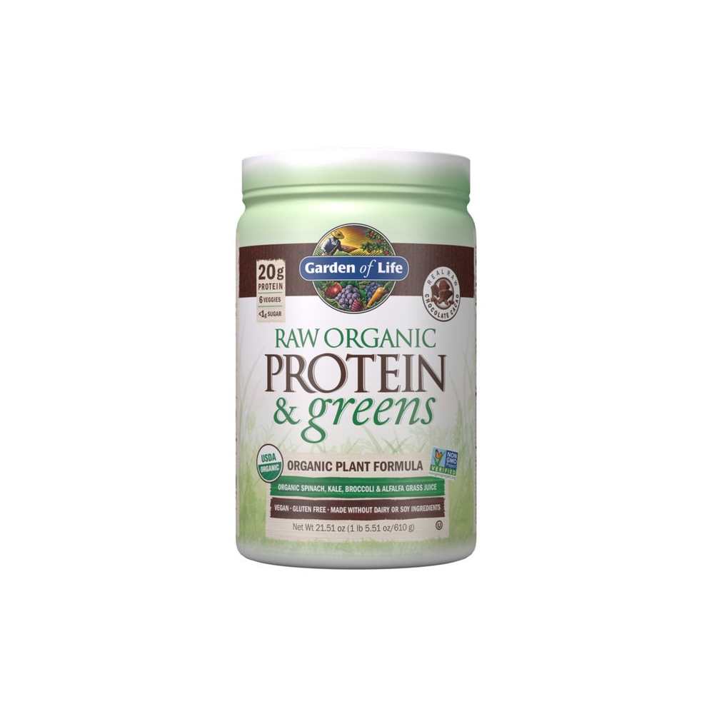 Garden of Life Raw Protein &amp; Greens Chocolate Cacao 22oz (610g) Powder