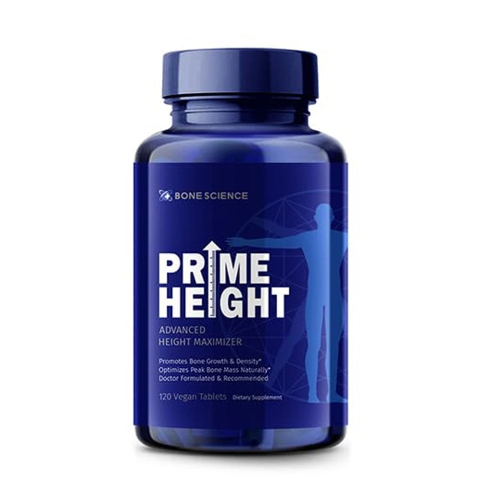Bone Science Prime Height – Advanced Height Maximizer | Promotes Bone Growth &amp; Density | 120 Vegan Tablets