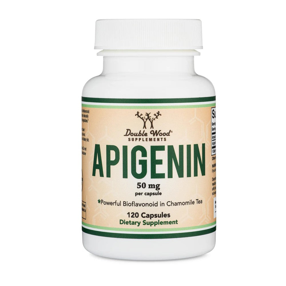 Double Wood Supplements Apigenin – Powerful Bioflavonoid for Cognitive &amp; Cellular Health | 50mg, 120 Capsules