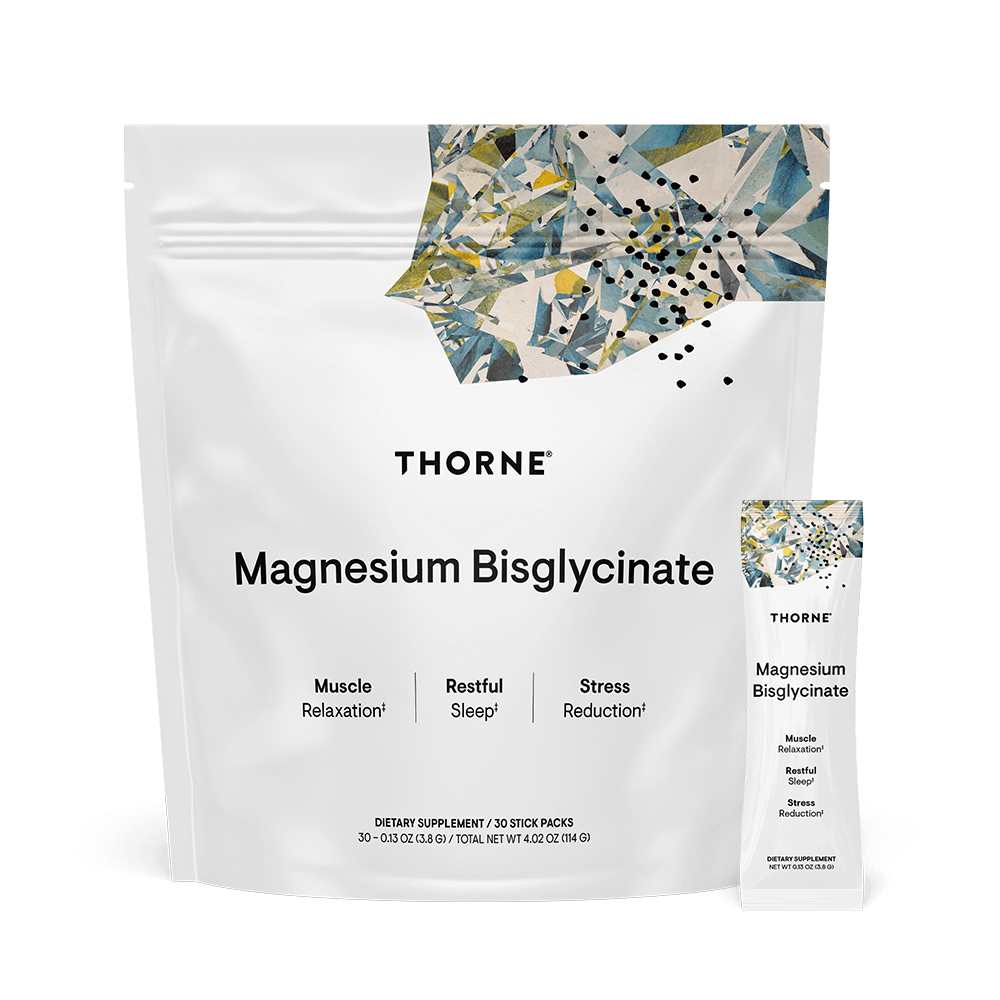 Thorne Magnesium Bisglycinate – Muscle Relaxation &amp; Sleep Support (30 Sticks)