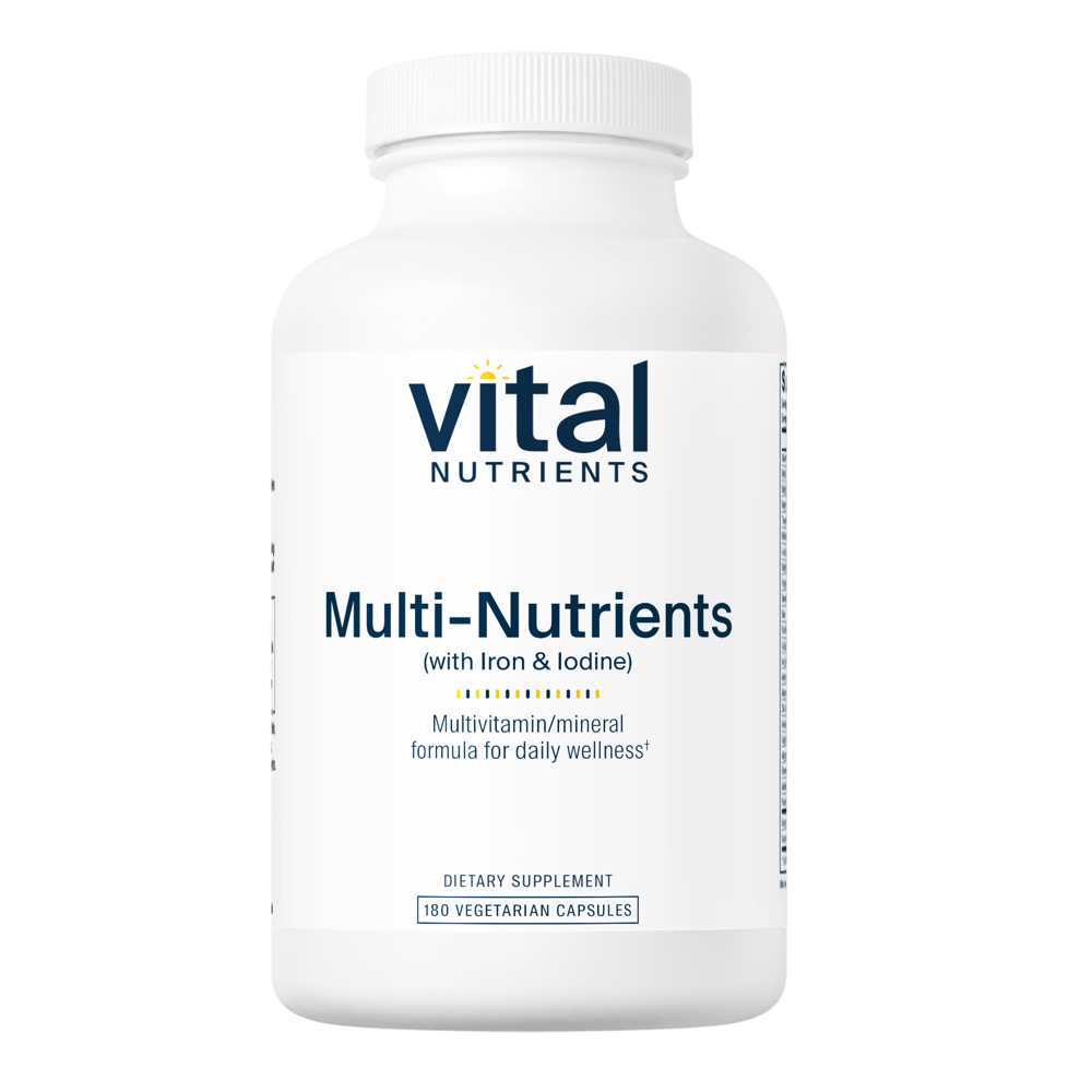 Vital Nutrients Multi-Nutrients with Iron &amp; Iodine 180 Caps