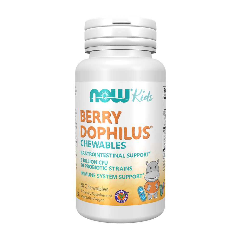 Now Foods Berry Dophilus – 10 Probiotic Strains – Immune &amp; Digestive Support – 60 Chewables