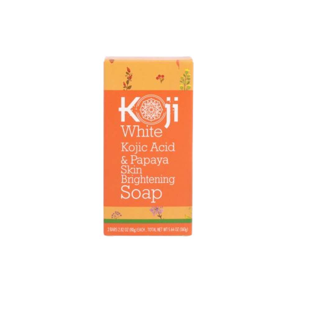 Koji White Kojic Acid &amp; Papaya Skin Brightening Soap – 2 Bars (160g) – Natural Glow &amp; Dark Spot Reduction