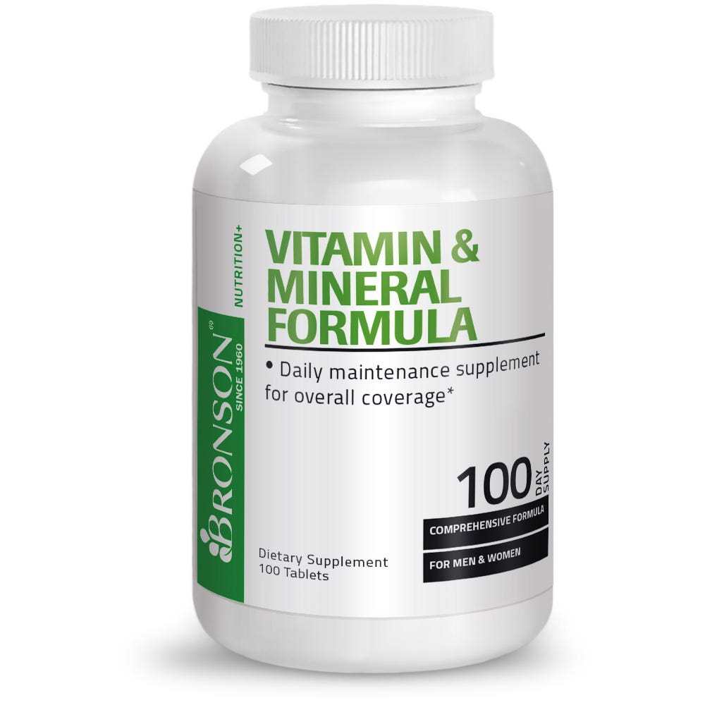 Bronson Vitamins Once Daily Vitamin &amp; Mineral Multivitamin Formula 100 Tabs