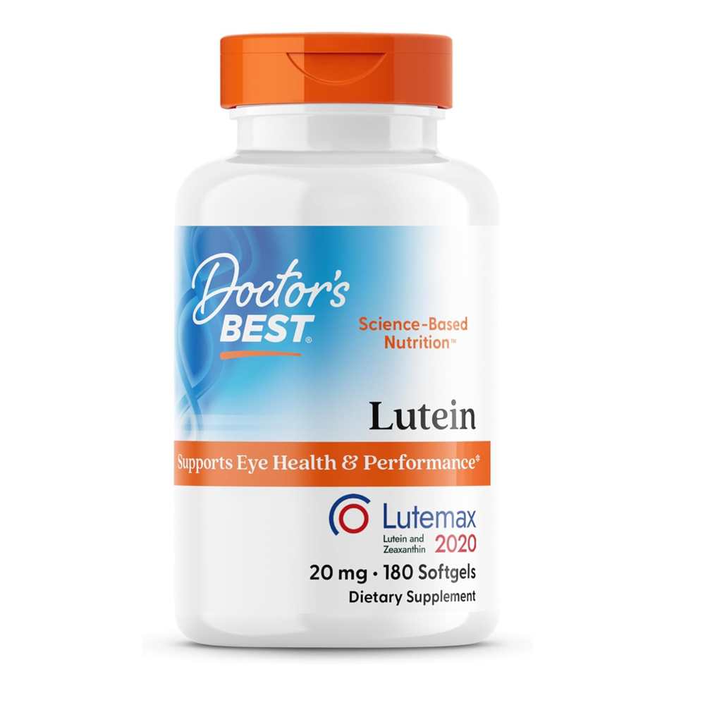Doctor's Best Lutein, 20 Mg, Supports Eye Health &amp; Performance 180 Softgels