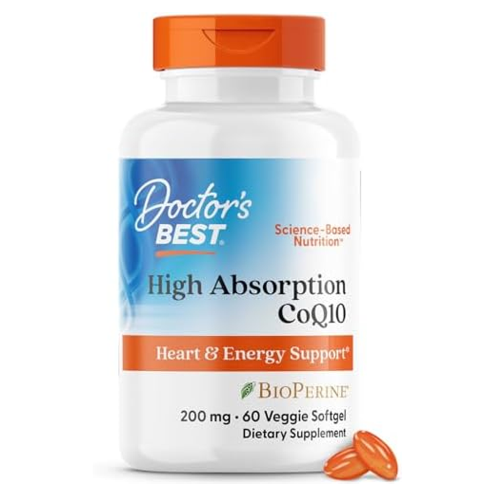 Doctor's Best High Absorption COQ10 With BioPerine 200MG - Heart &amp; Energy Support