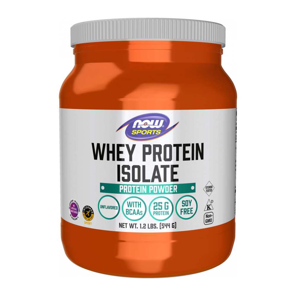 Now Sports Whey Protein Isolate – Unflavored Powder – Pure 25g Protein per Serving – Muscle Recovery &amp; Strength – 544g