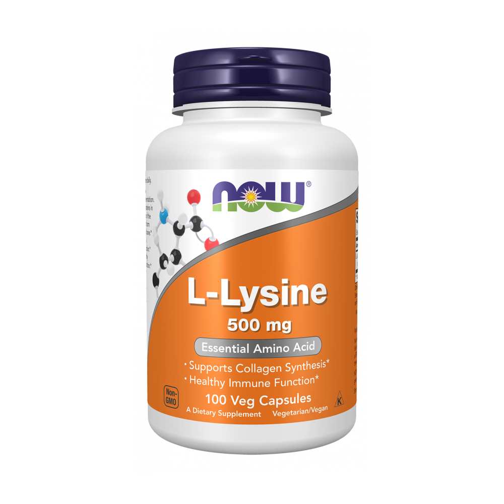 Now Foods L-Lysine 500 Mg – Collagen Production &amp; Immune Health Support – 100 Vegan Capsules