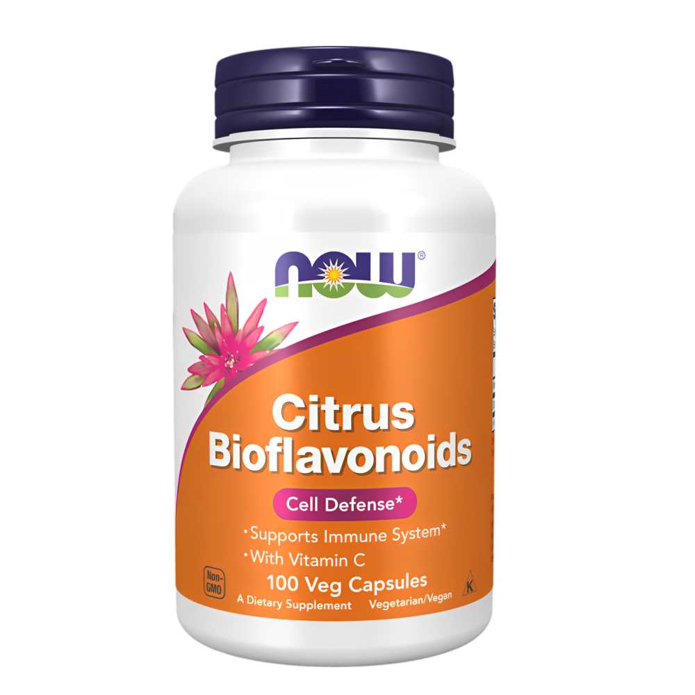 Now Foods Citrus Bioflavonoids – with Vitamin C – Immune Support &amp; Cell Defense – 100 Veg Capsules