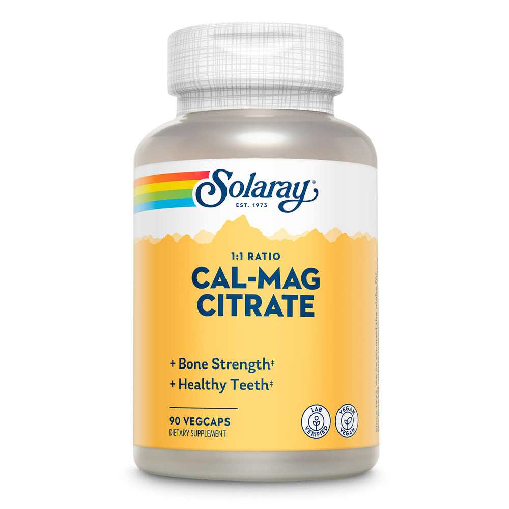 Solaray Calcium &amp; Magnesium Citrate, 1:1 Ratio 90 Caps