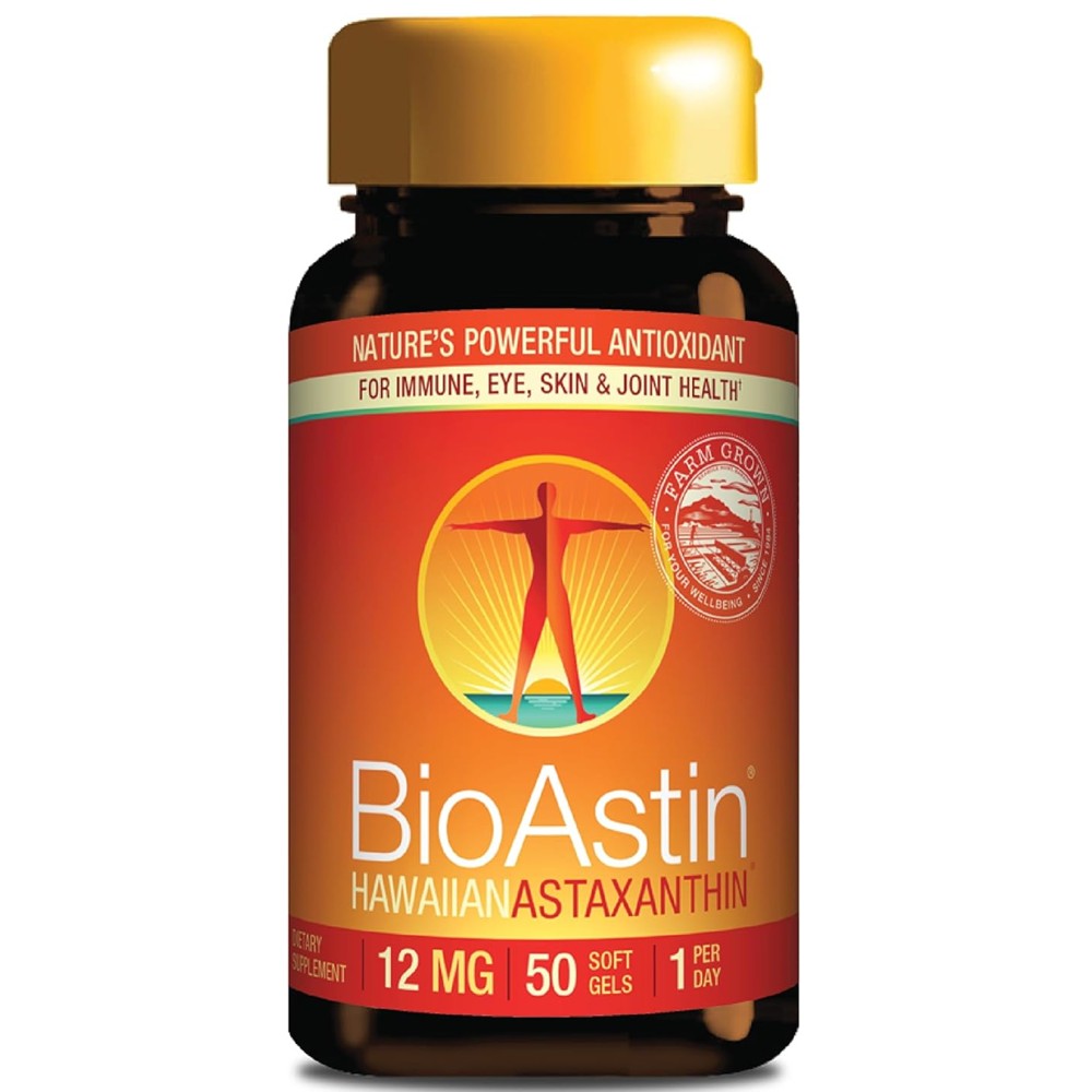 Nutrex Hawaii BioAstin Hawaiian Astaxanthin 12mg - Immune, Eye, Skin &amp; Joint Support