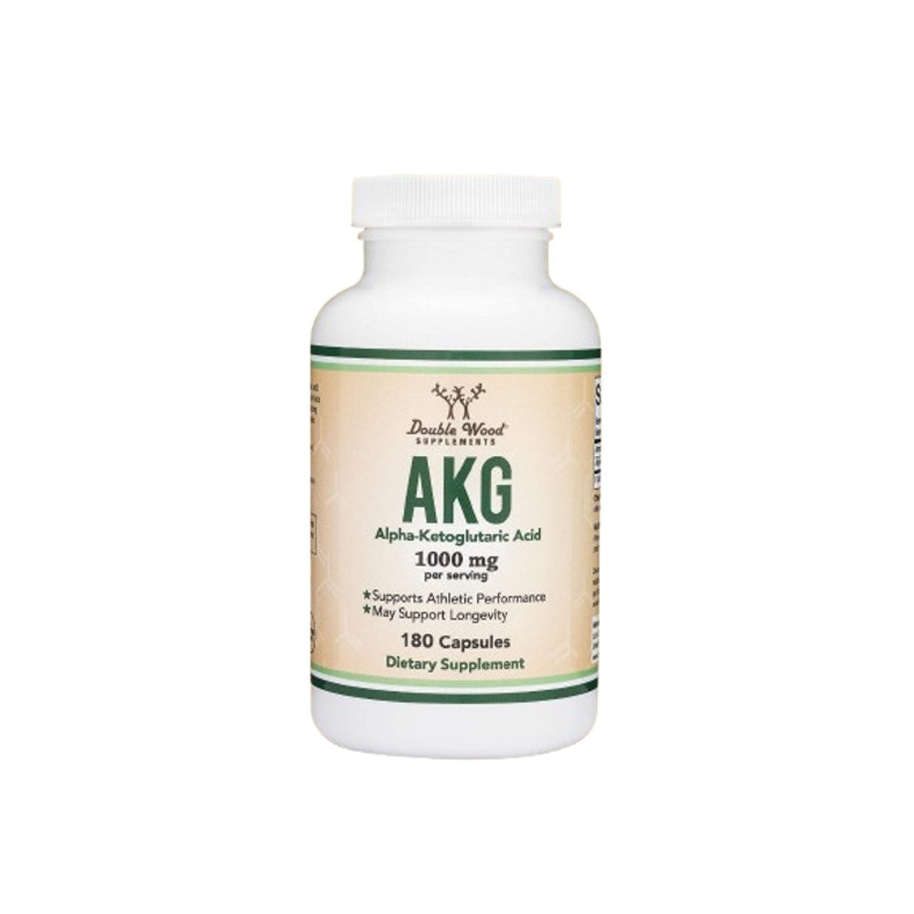Double Wood Supplements Alpha-Ketoglutaric Acid (akg) 1000mg - 180 Capsules | Supports Athletic Performance &amp; Longevity | Dietary Supplement