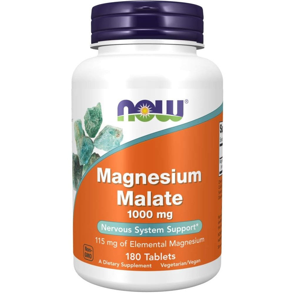 NOW Magnesium Malate 1000mg - Nervous System &amp; Energy Support